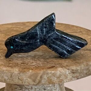 Zuni Carved Bird Fetish Bead Drilled Stone Native American Animal Carving VTG 1”